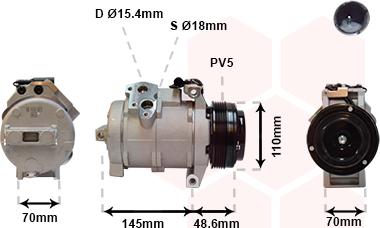 Van Wezel 0600K334 - Компресор, кондиціонер autozip.com.ua