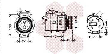 Van Wezel 0600K328 - Компресор, кондиціонер autozip.com.ua