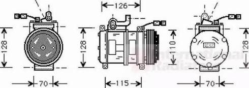 Van Wezel 0600K231 - Компресор, кондиціонер autozip.com.ua