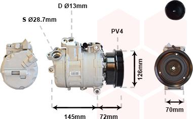 Van Wezel 0600K226 - Компресор, кондиціонер autozip.com.ua