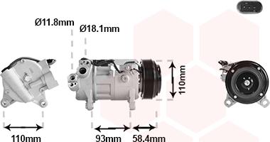 Van Wezel 0601K709 - Компресор, кондиціонер autozip.com.ua