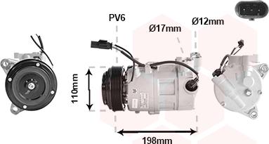 Van Wezel 0601K704 - Компресор, кондиціонер autozip.com.ua
