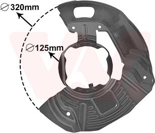 Van Wezel 0639371 - Відбивач, диск гальмівного механізму autozip.com.ua