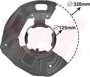 Van Wezel 0639372 - Відбивач, диск гальмівного механізму autozip.com.ua