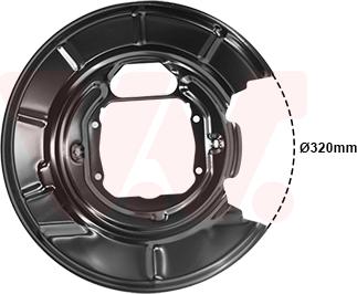 Van Wezel 0639377 - Відбивач, диск гальмівного механізму autozip.com.ua