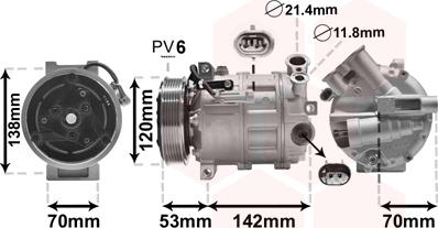 Van Wezel 0100K143 - Компресор, кондиціонер autozip.com.ua