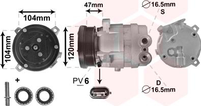 Van Wezel 0800K054 - Компресор, кондиціонер autozip.com.ua