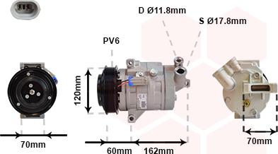 Van Wezel 0800K052 - Компресор, кондиціонер autozip.com.ua