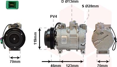 Van Wezel 0300K015 - Компресор, кондиціонер autozip.com.ua