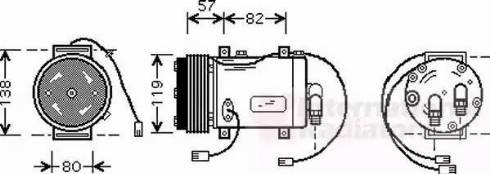 Van Wezel 0300K143 - Компресор, кондиціонер autozip.com.ua