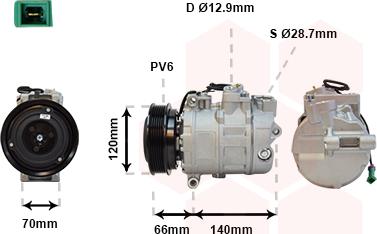 Van Wezel 0300K150 - Компресор, кондиціонер autozip.com.ua