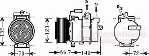 Van Wezel 0300K312 - Компресор, кондиціонер autozip.com.ua