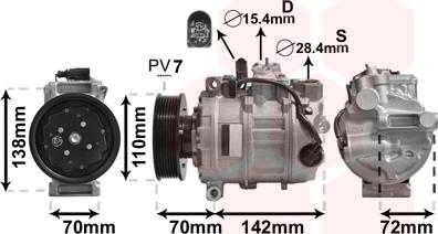 Van Wezel 0300K381 - Компресор, кондиціонер autozip.com.ua