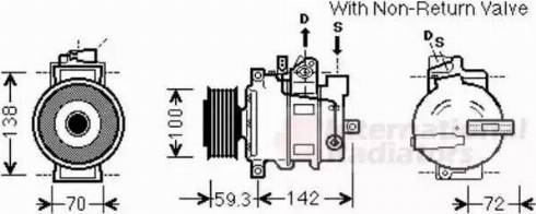 Van Wezel 0300K334 - Компресор, кондиціонер autozip.com.ua