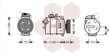 Van Wezel 0300K275 - Компресор, кондиціонер autozip.com.ua