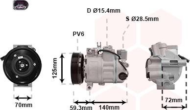 Van Wezel 0300K313 - Компресор, кондиціонер autozip.com.ua