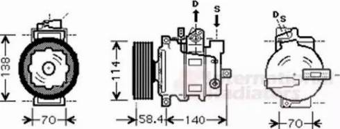 Van Wezel 0300K277 - Компресор, кондиціонер autozip.com.ua