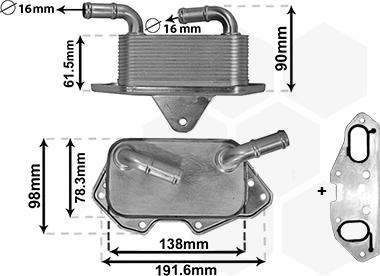 Van Wezel 03013703 - Масляний радіатор, рухове масло autozip.com.ua