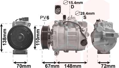 Van Wezel 0301K701 - Компресор, кондиціонер autozip.com.ua