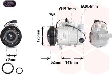 Van Wezel 0301K715 - Компресор, кондиціонер autozip.com.ua