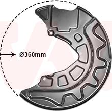 Van Wezel 0336371 - Відбивач, диск гальмівного механізму autozip.com.ua