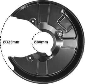 Van Wezel 0325376 - Відбивач, диск гальмівного механізму autozip.com.ua