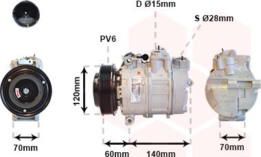 Van Wezel 0200K050 - Компресор, кондиціонер autozip.com.ua