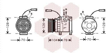 Van Wezel 0200K168 - Компресор, кондиціонер autozip.com.ua