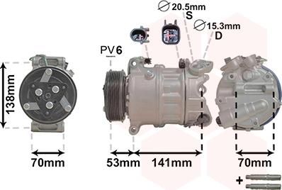 Van Wezel 0200K209 - Компресор, кондиціонер autozip.com.ua