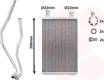 Van Wezel 07006145 - Теплообмінник, опалення салону autozip.com.ua