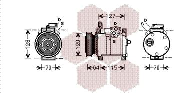 Van Wezel 0700K115 - Компресор, кондиціонер autozip.com.ua