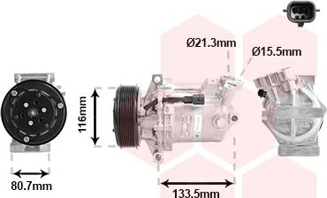 Van Wezel 1501K700 - Компресор, кондиціонер autozip.com.ua