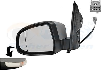 Van Wezel 1866805 - Зовнішнє дзеркало autozip.com.ua