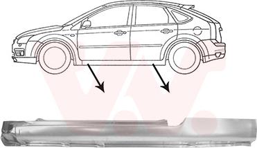 Van Wezel 1863101 - Підніжка, накладка порога autozip.com.ua