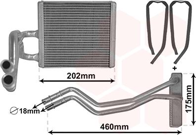 Van Wezel 18006455 - Теплообмінник, опалення салону autozip.com.ua