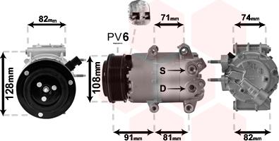 Van Wezel 1800K498 - Компресор, кондиціонер autozip.com.ua