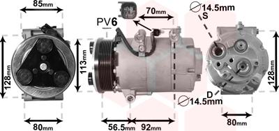 Van Wezel 1800K497 - Компресор, кондиціонер autozip.com.ua