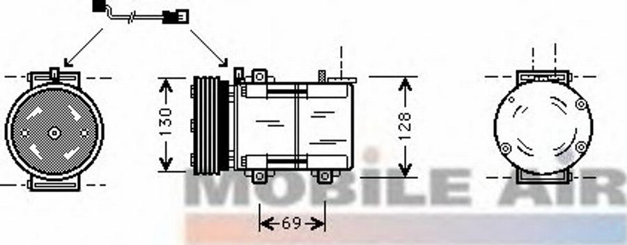 Van Wezel 1800K290 - Електромагнітне зчеплення, компресор autozip.com.ua