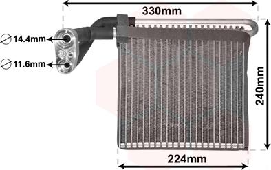 Van Wezel 1800V459 - Випарник, кондиціонер autozip.com.ua