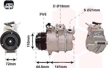 Van Wezel 1801K719 - Компресор, кондиціонер autozip.com.ua