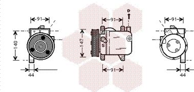 Van Wezel 1300K002 - Компресор, кондиціонер autozip.com.ua