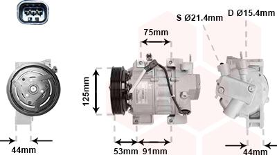 Van Wezel 1300K335 - Компресор, кондиціонер autozip.com.ua