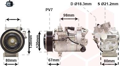 Van Wezel 1301K701 - Компресор, кондиціонер autozip.com.ua