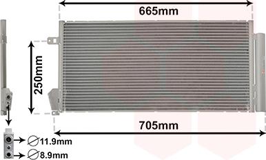 Van Wezel 17005396 - Конденсатор, кондиціонер autozip.com.ua