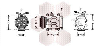 Van Wezel 1700K049 - Компресор, кондиціонер autozip.com.ua