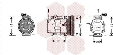 Van Wezel 1700K041 - Компресор, кондиціонер autozip.com.ua