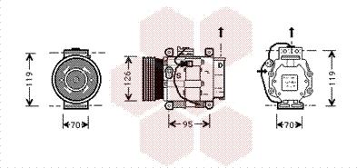 Van Wezel 1700K036 - Компресор, кондиціонер autozip.com.ua