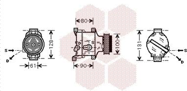 Van Wezel 1700K103 - Компресор, кондиціонер autozip.com.ua