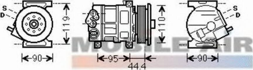 Van Wezel 1700K394 - Компресор, кондиціонер autozip.com.ua