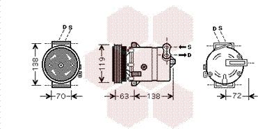 Van Wezel 1700K334 - Компресор, кондиціонер autozip.com.ua